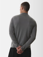 Cashwool Extrafine Merino Quarter Zip | Dark Grey