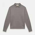 Supima Polo Zip Collar L/S | Mountain Mist