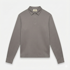 Supima Polo Zip Collar L/S | Mountain Mist